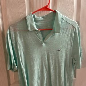 Vineyard Vines linen polo (mint color)